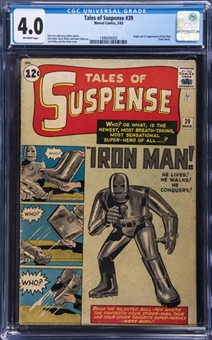 1963 Marvel Comics "Tales of Suspense" #39 - (First Appearance of Iron Man) - CGC 4.0 Off-White Pages